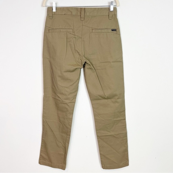 VOLCOM KHAKI TAN STRAIGHT LEG FLAT FRONT MENS PANTS SZ 29 - Picture 3 of 5